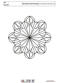 Mandala boyama sayfaları